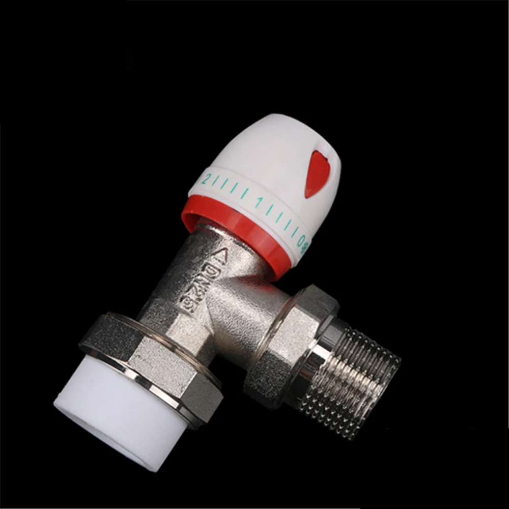 

All Copper Ppr Temperature Control Valve Straight Angle Radiator Radiator Manual Regulating Valve 4 Points 6 Points 1 Inch