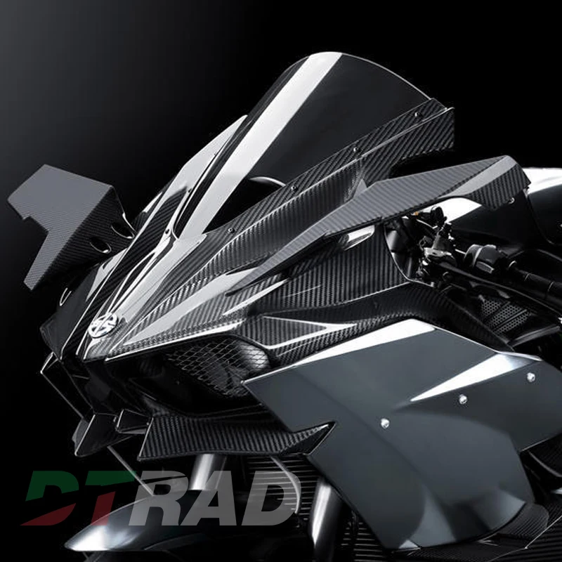 

2021 New Second Generation Winglets Air Deflector fit for KAWASAKI NINJA H2 H2R 2016-2023 100% Carbon Fiber Upper Lower Wings