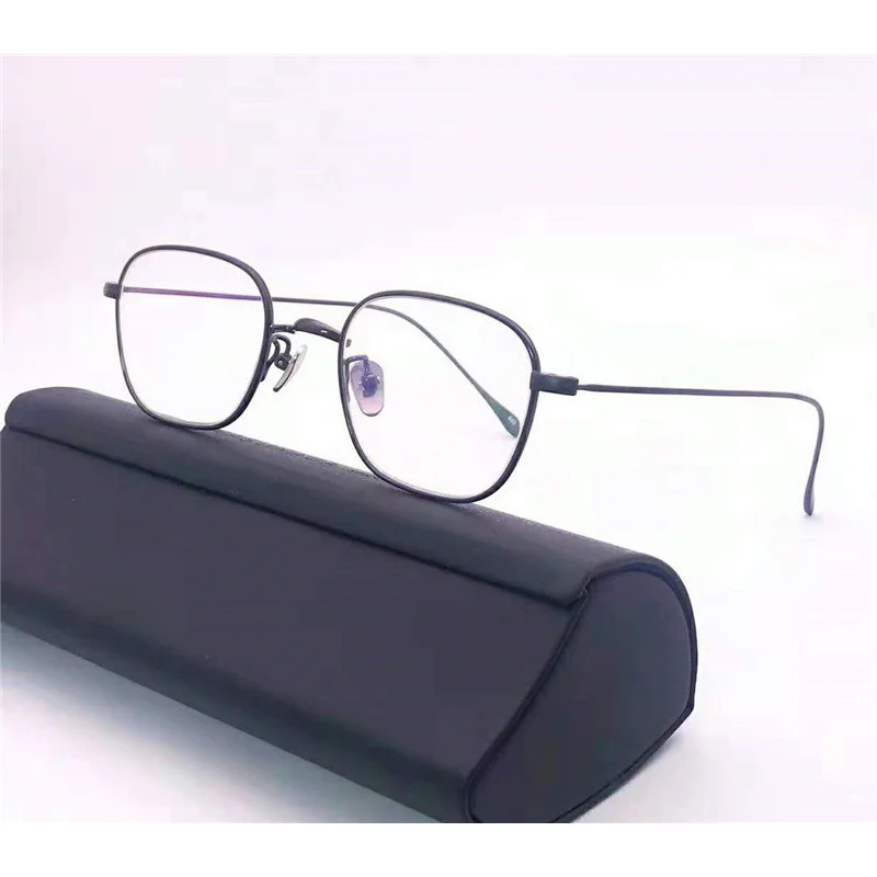 Japanese Brand Titanium Square Ultra-light Gafas GMS-199T Hand-Made Eyeglasses Myopia Prescription Glasses Frames Men De Oculos