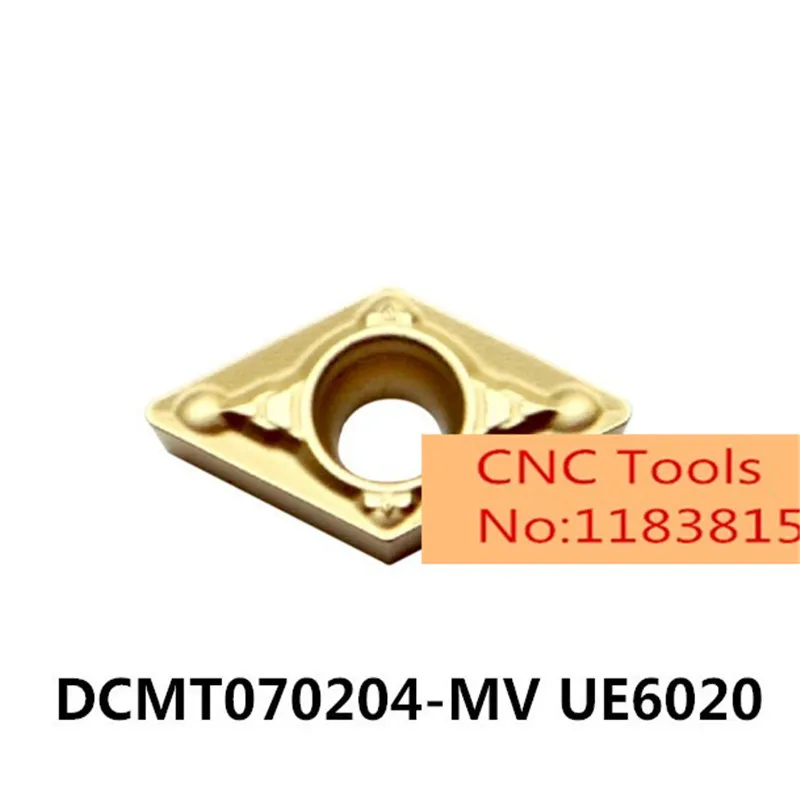 

DCMT070204 DCMT070204-MV UE6020 DCMT070208-MV UE6020 Carbide Inserts DCMT 070204 Turning Tool CNC Lathe Cutter Tools for Steel