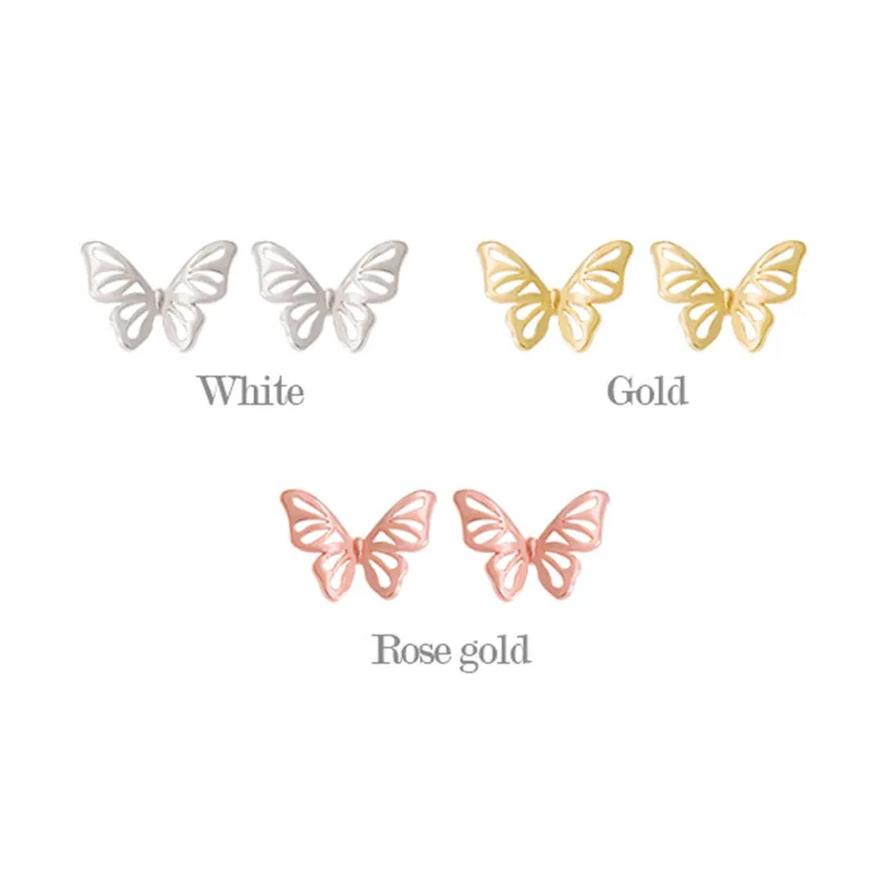 New Hot Fashion 925 Sterling Silver butterfly Earrings for Women Girls Gift Fashion Statement Jewelry 2018