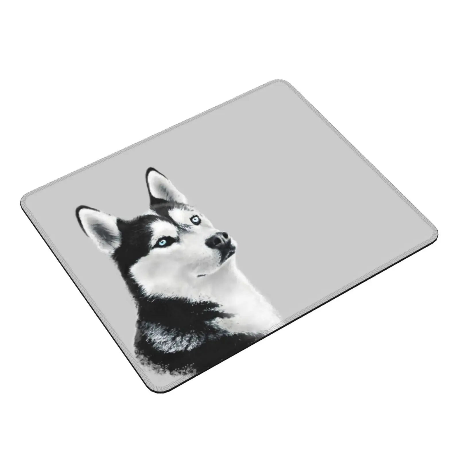 Siberian Husky Mouse Pad DIY Print Siberian Husky Husky Black Husky Husky Illustration Realistic Husky