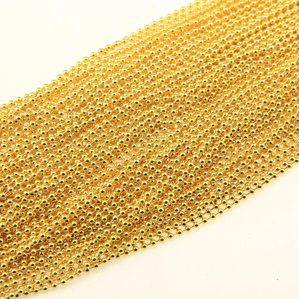 Gold plated spherical metal Chain Finding 5 meter/197