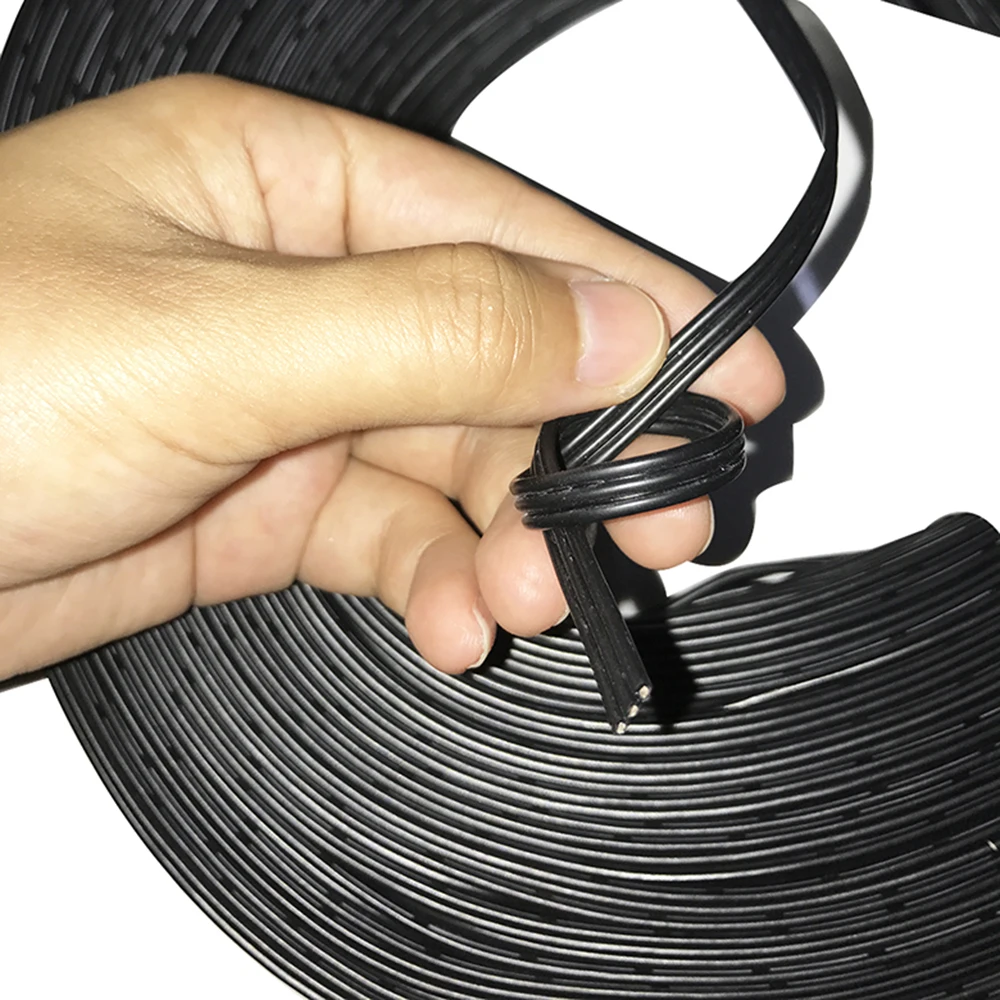 3P 3core Flexible Silicone Line 20AWG 26AWG 28AWG 30AWG Parallel Cable Black White Tinned Copper Wire 5M/20M Test Wire