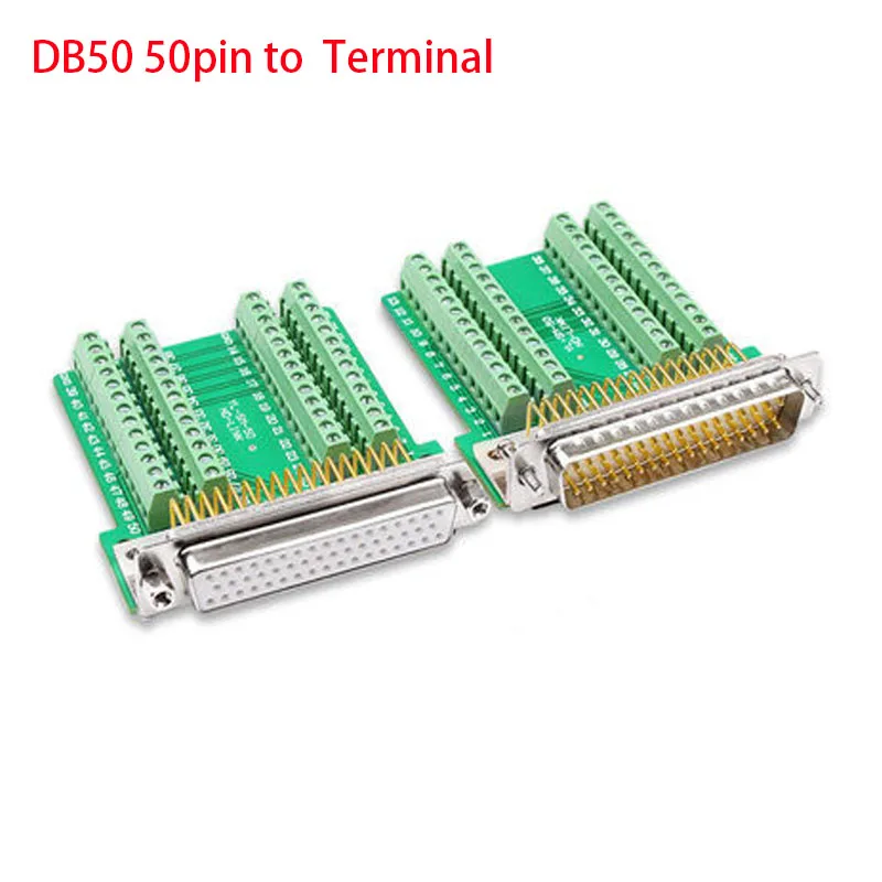 

D-SUB 50PIN DB50 Solder-free Three 3-row 50-pin Connector Solder-free DB50 Male Header Female Adapter Board Terminal Column