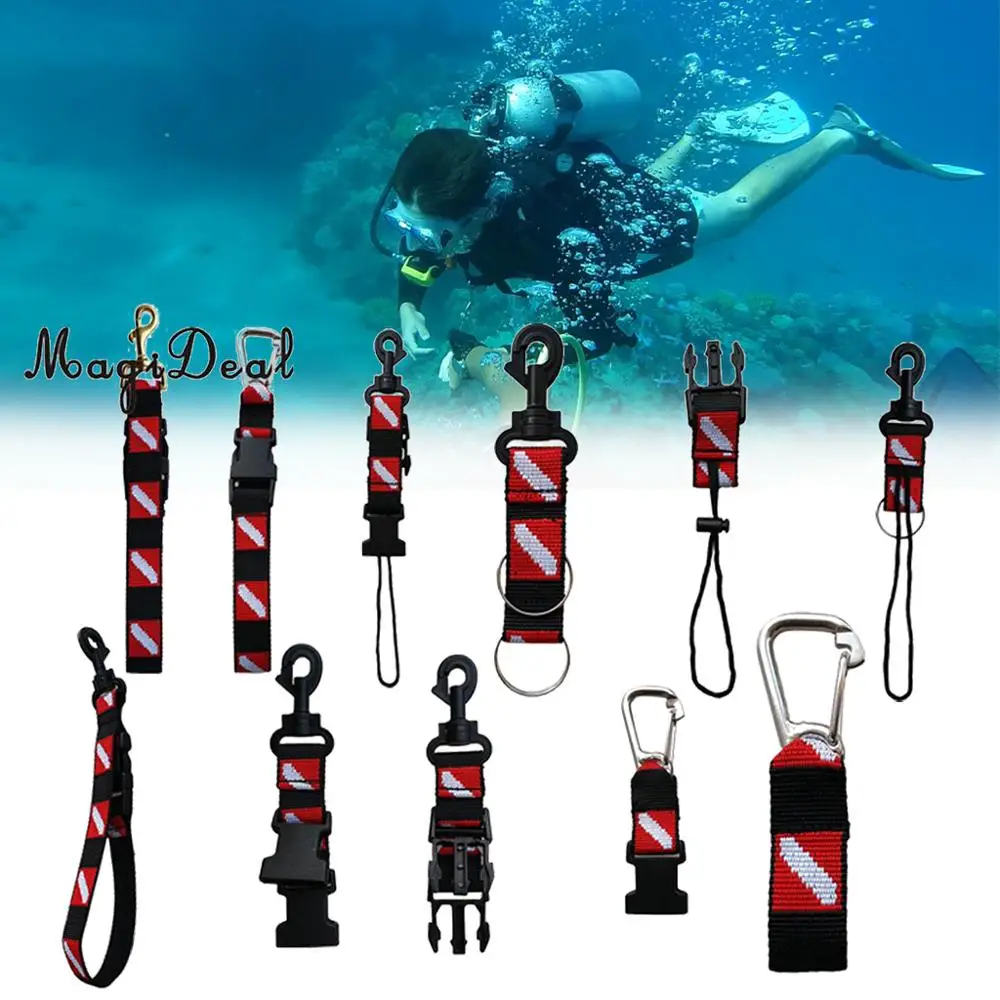 MagiDeal Universal Dive Flag Scuba Diving Gear Accessories Keeper Holder Lanyard & Safety Clip Equipment