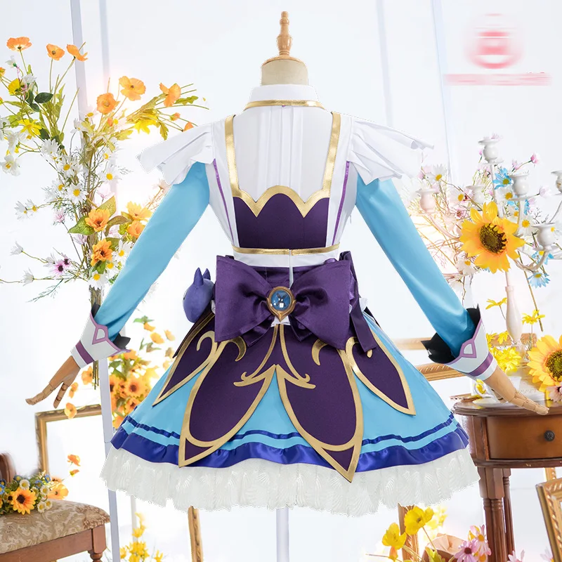 Hot Game LOL Lovely Gwen Cosplay Costume Coffee sweetheart With Doll Maid Clothing Lolita Dress Anime Female Outfit E