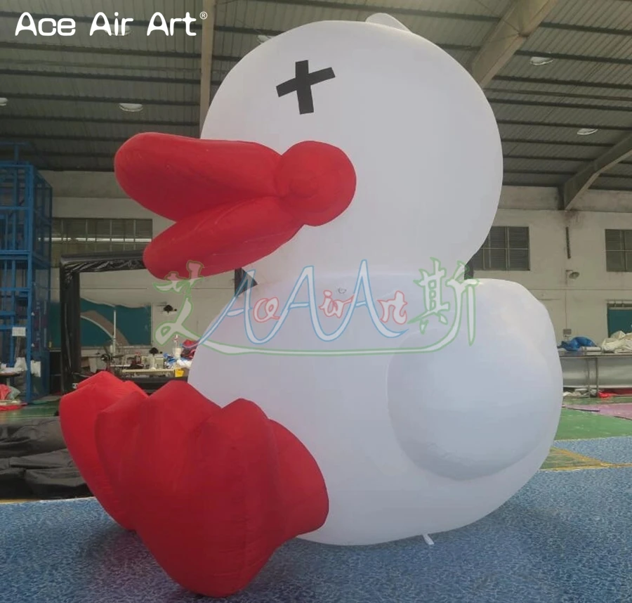 

Customized Outdoor Inflatable Mascot Replica White Inflatable Duck For Decoration/Exhibition/Advertising Made By Ace Air Art