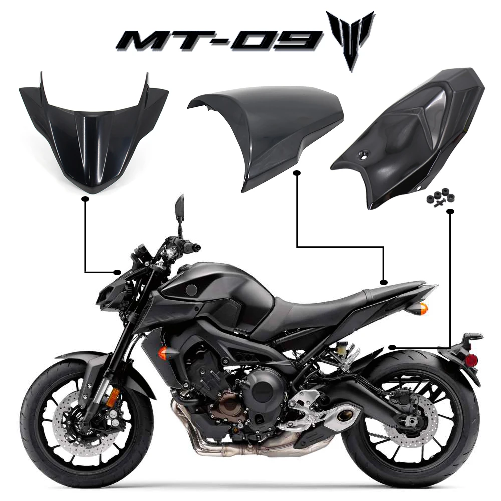 

Motorcycle Accessories FOR YAMAHA MT09 MT-09 MT 09 SP 2018-2020 Fender Rear Hugger/Windshield Deflector/Rear Seat Cover Fairing