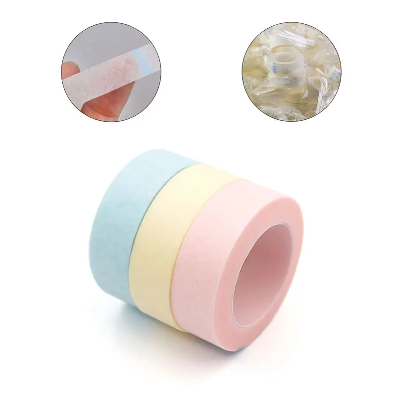 3/5 Rolls Non-Woven Eyelash Extension Tape Breathable Anti-Allergy Micropore Tape Lashes Lifting Eyelid Sticker Makeup Tool