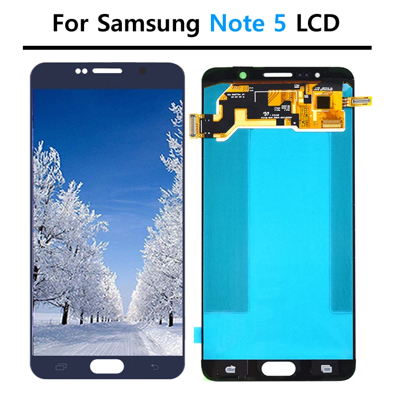 Note5 Schermo LCD Per Samsung Galaxy Note 5 N920P N920T N920A N920I Display LCD Touch Screen Digitizer Assembly Parti di Riparazione