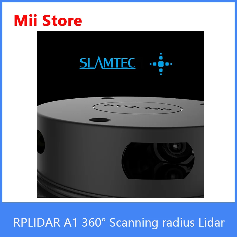 RPLIDAR-escáner de sensor lidar A1 2D, 360 grados, 12 metros, radio de escaneo, para robot, navega y evita obstáculos