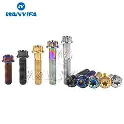 Wanyifa Titanium Bolt M6 M8x10 15 20 25 30 35 40 45 50 55mm Torx Flange Head for Motorcycle Modification Decoration