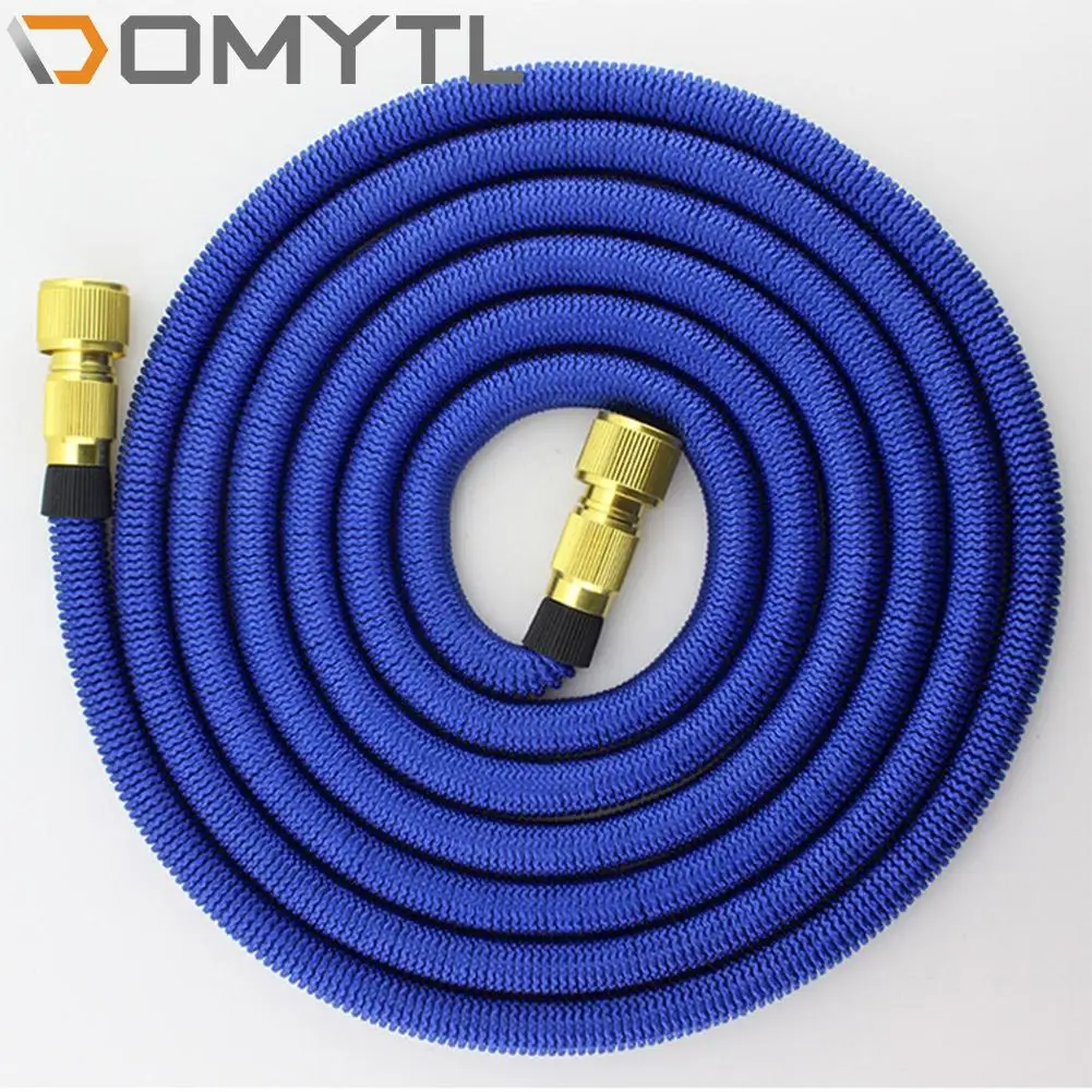 25/50/75/100FT Garden Irrigation Watering Hose Water Retractable Natural Latex High Pressure Car Wash Tools