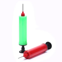 1Pcs Plastic Football Soccer Inflatable Ball Hand Air Pump with Needle 175*30mm  Random Color