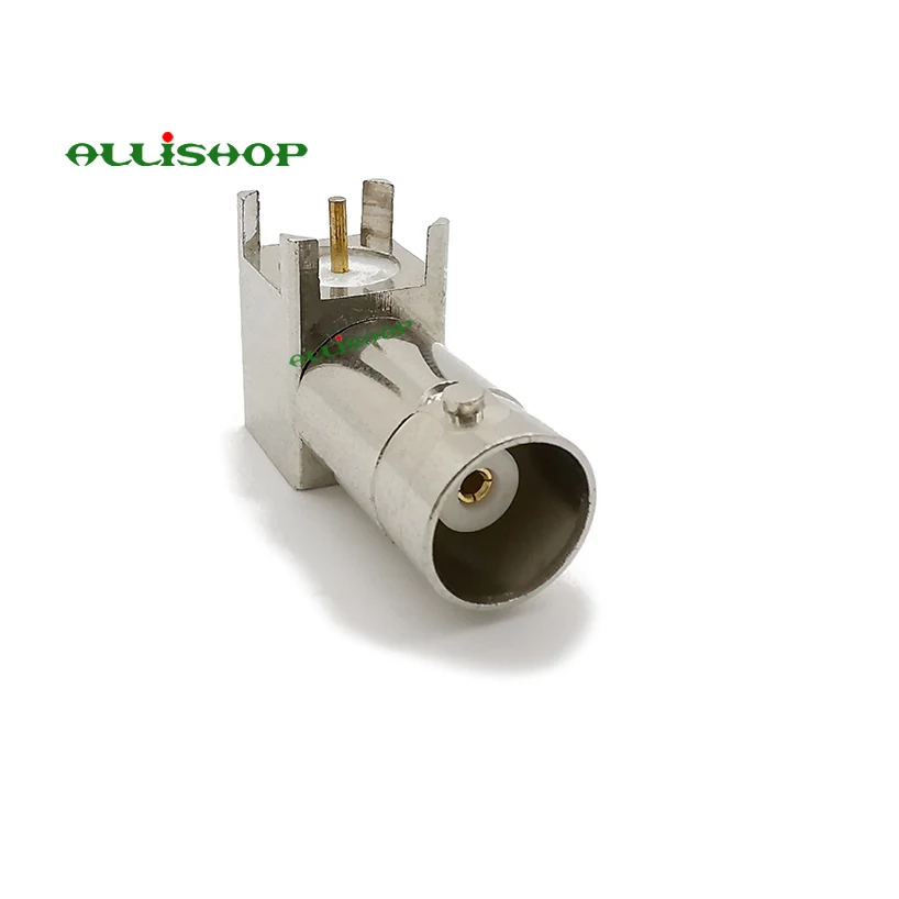 BNC jack PCB thru hole right angle connector RF connector BNC Female PCB Mount for Instrument and Computer Networking