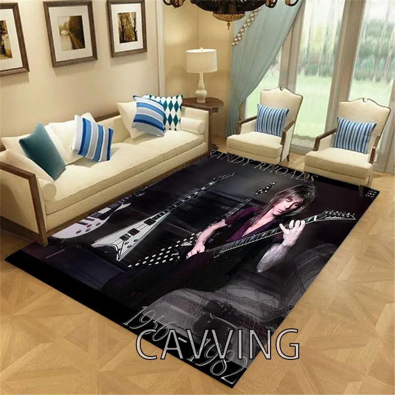 Randy Rhoads 3D Printed Carpets Flannel  Rugs Anti-slip Large Rug Carpet  Home Decoration for Living Room