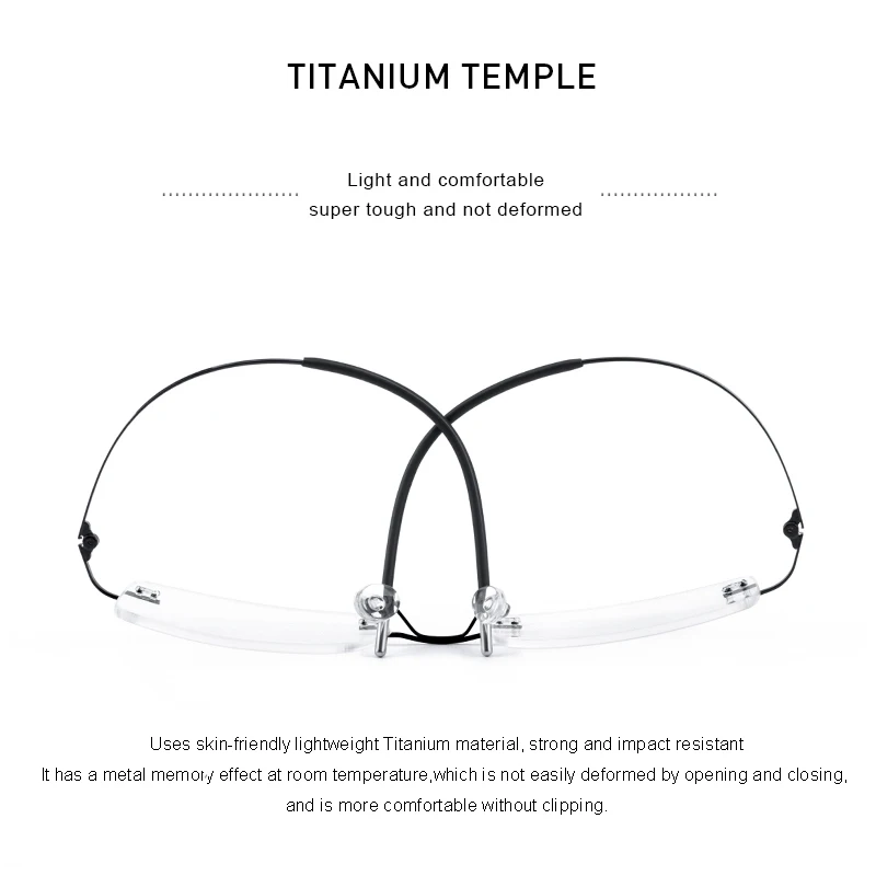 MERRYS DESIGN Men Titanium Alloy Rimless Glasses Frame Male Square Ultralight Man Frameless Myopia Optical Frames Eyewear S2227