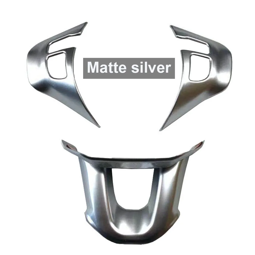 Bright/Matte Steering Wheel Cover Trim Stickers Logo Emblem Chrome Decoration Car Styling for Peugeot 2008 208 2014-2018