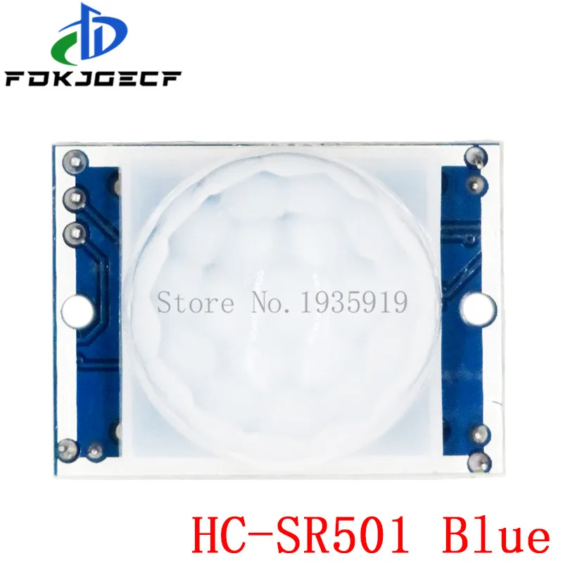 50PCS SR501 HC-SR501 Adjust IR Pyroelectric Infrared PIR module Motion Sensor Detector Module for arduino