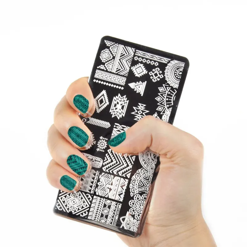 BIUTEE Nail Art Templates 12*6cm Stamping Plate DIARY Flower Animal Lace Leaves Stripe Design Stamp Plate Image Stencil Printing