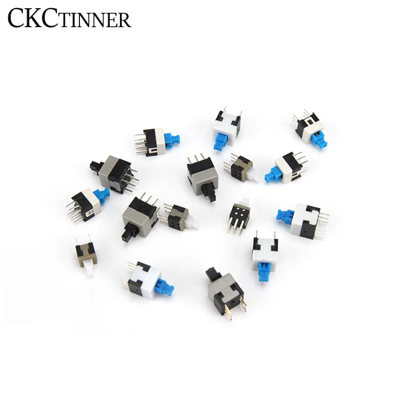 10PCS/LOT 5.8*5.8 7*7 8*8 8.5*8.5mm Self Locking Push Tactile Power Micro Switch Kit 6 Pin Button Switches