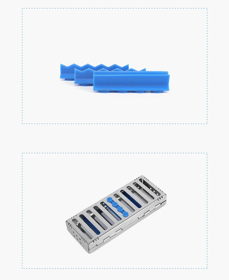 Dental Sterilization Rack Surgical Autoclavable Sterilization Box Dental Cassette File Burs Disinfection Tray