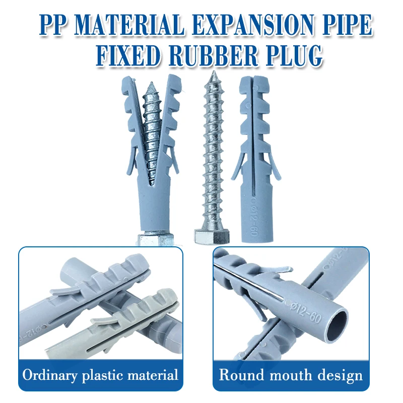 20 sets von shark kopf kunststoff expansion schrauben grau expansion rohr wand stecker fisch-förmigen expansion plug rohr M6M8M10M12 gummi p