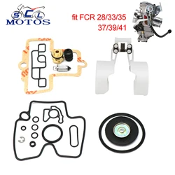 Sclmotos- 28 33 35 37 39 41mm Motorcycle Carburetor Rebuild Kit For Keihin FCR Slant Body Engines Repair Kit Set Tool Gasket