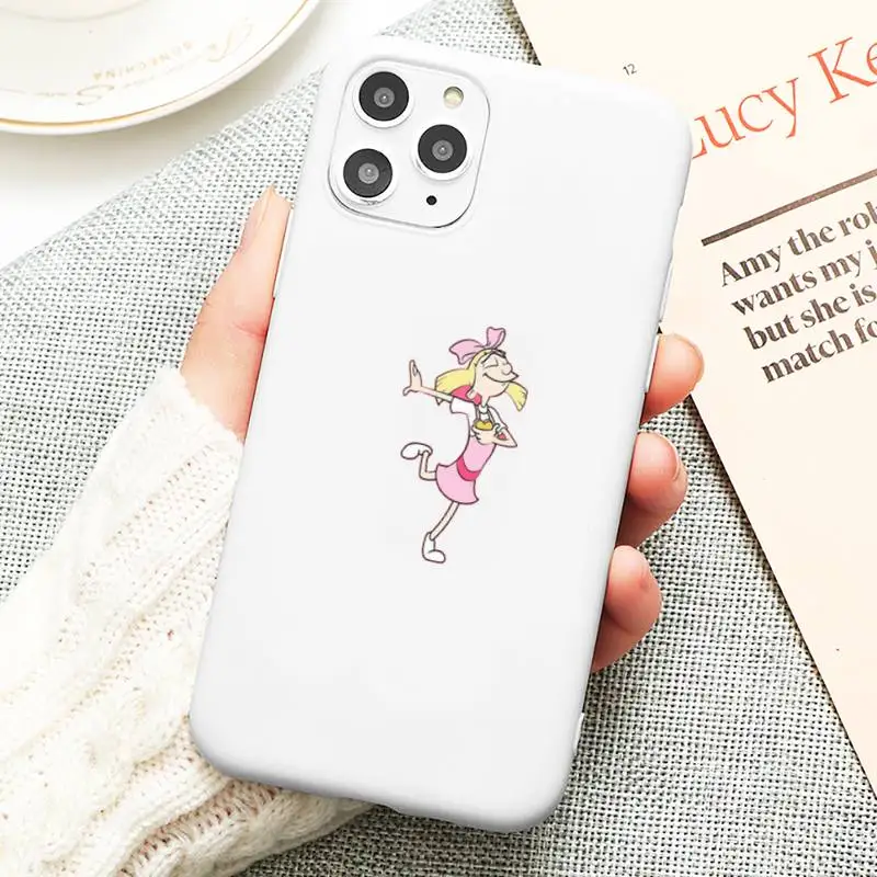 Hey Arnold Helga Phone Case Silicone Phone Case for iphone 13 12 11 Pro Max XR XS X Soft Candy Cover for iPhone 6 6S 7 8 Plus