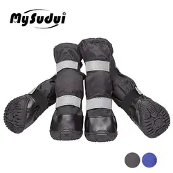 Medium Large Dog Shoes Waterproof Outdoor Winter Boots For Dog Booties Warm Long Non Slip Rain Shoes For Dog Zapatos Para Perro