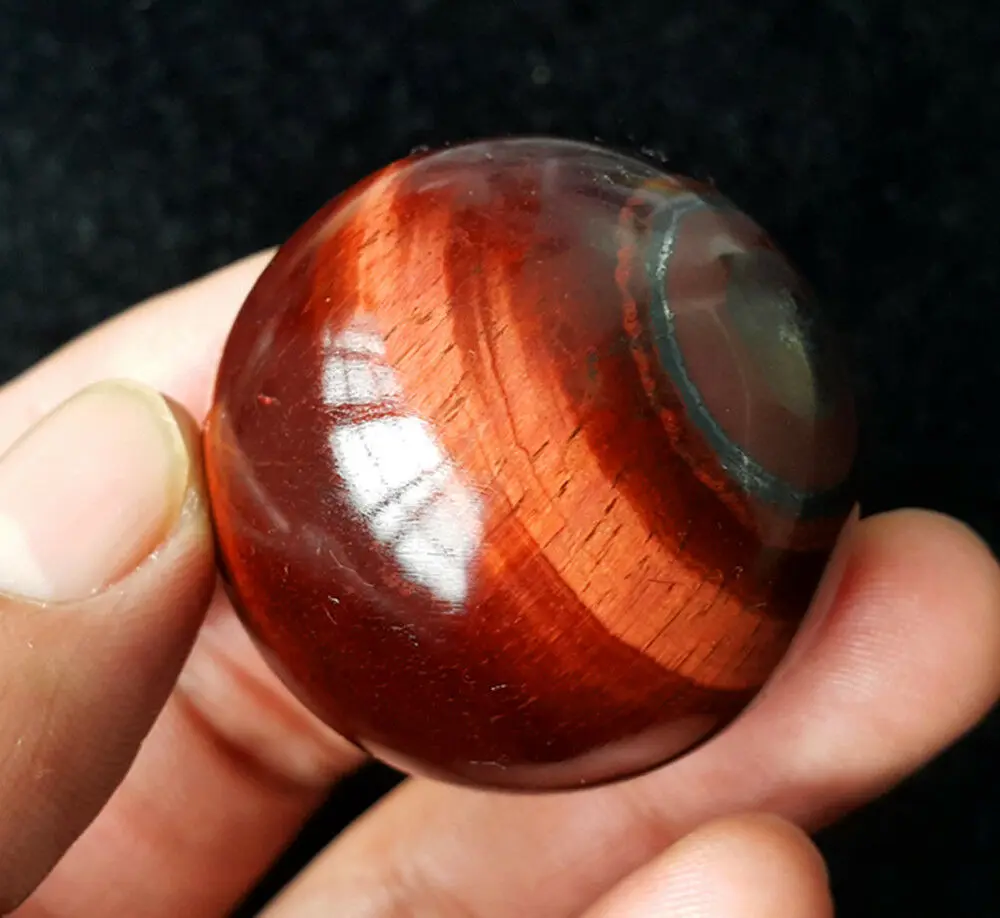 

40-50g Polished Natural Red Tiger Eye Sphere Quartz Crystal Ball