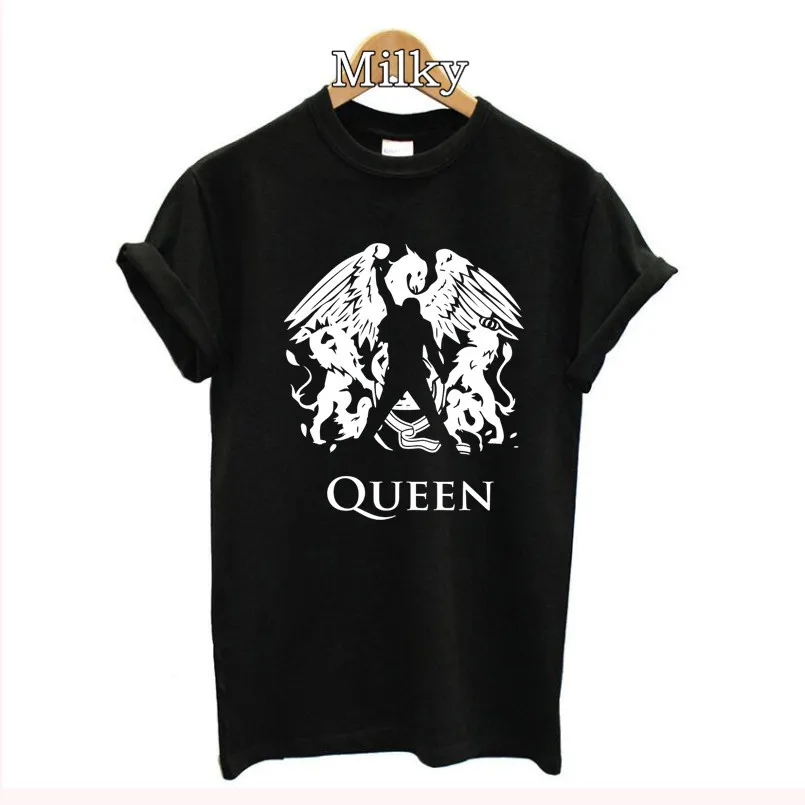 

Tshirts Queen band graphic tees Women Printing T Shirt Freddie Mercury Summer aesthetic T-shirt Gift For Lady Girl Tops Tee