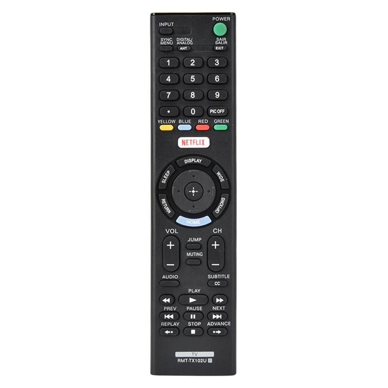 

NEW RMT-TX102U Replace For Sony Smart Tv Remote Control For KDL-32W600D KDL-40W650D KDL-48W650D KDL32W600D KDL40W650D KDL48W650D