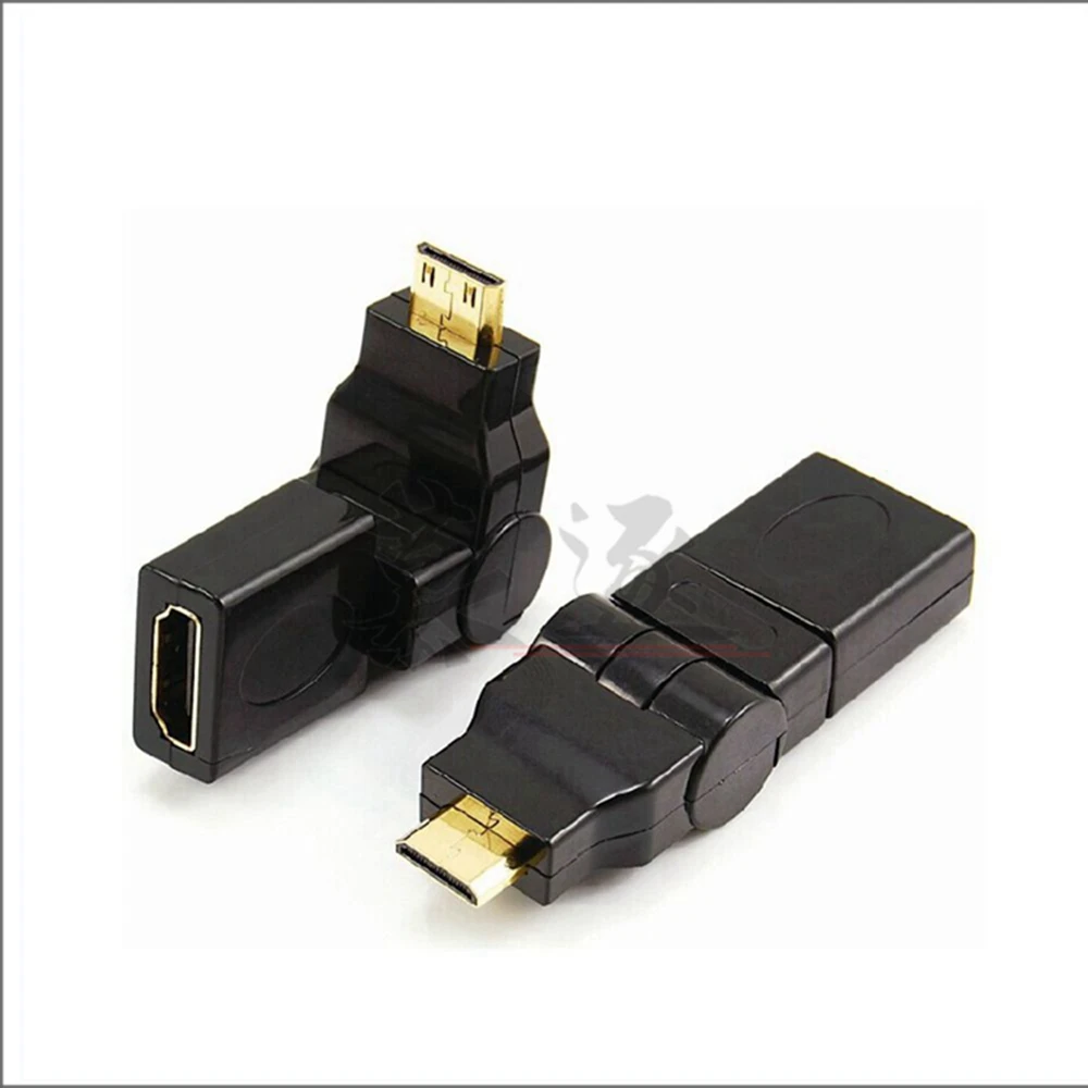 360 Mini HD-compatible male TO HDTV female Swivel Right Angled Adapter