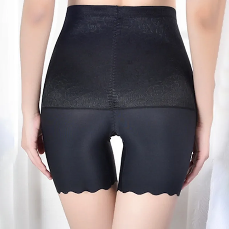 Women\'s High Waist Smooth Pants Thigh Slimmer Body Shaper Tummy Slimming Control Panties High-waisted Abdomen Safety Pants Thin