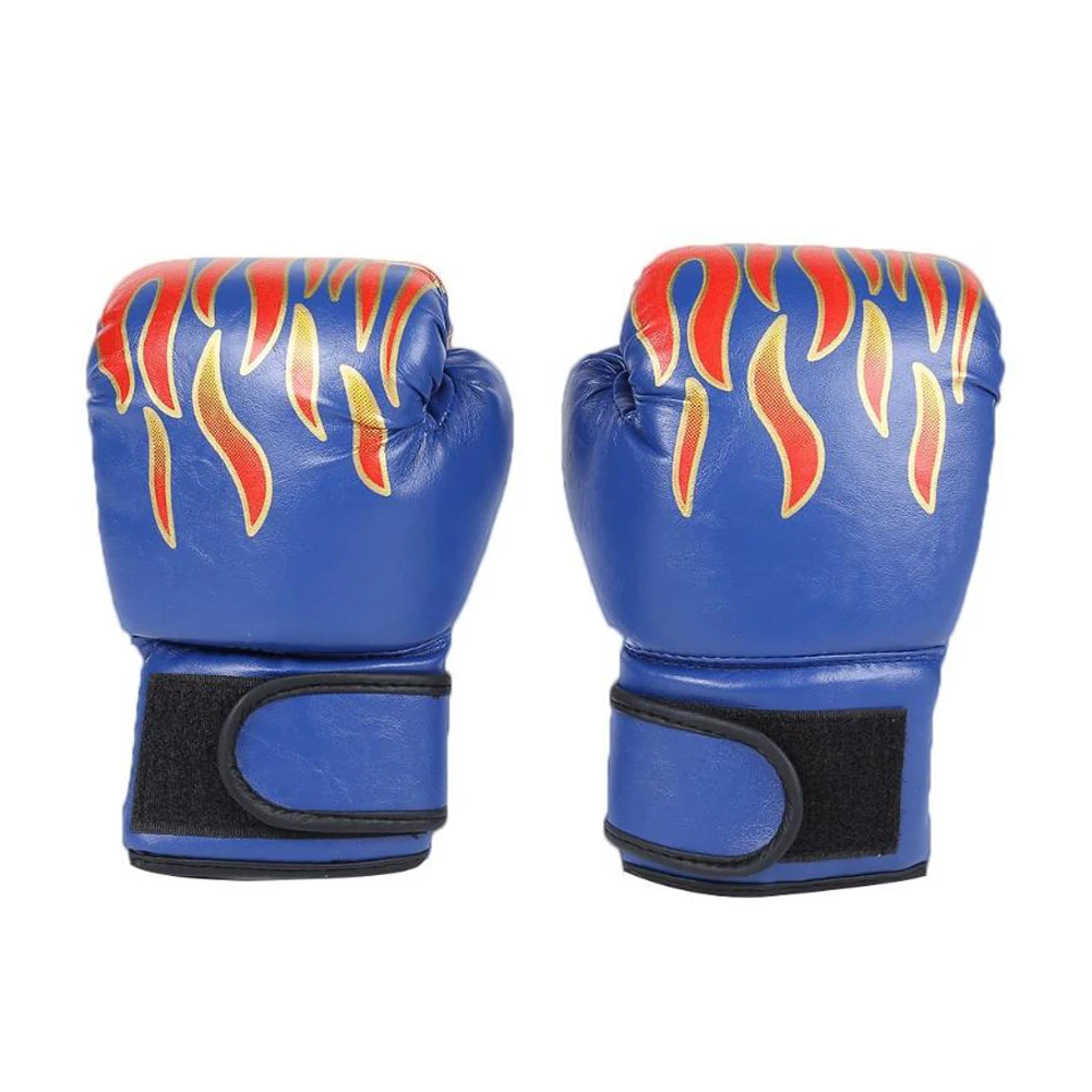 1 paio di guantoni da boxe per bambini punzonatura per bambini guanti da Fitness per esercizi regolabili guanto da allenamento guanto da boxe Flame