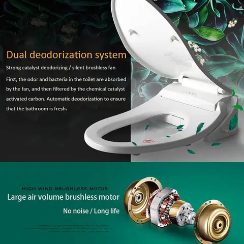 Ecofresh intelligent toalettsits elektrisk bidéöverdrag smart bidé uppvärmd toalettsits LED-ljus toalett smart toalettsitslock 12 best sales smart bidé - №3