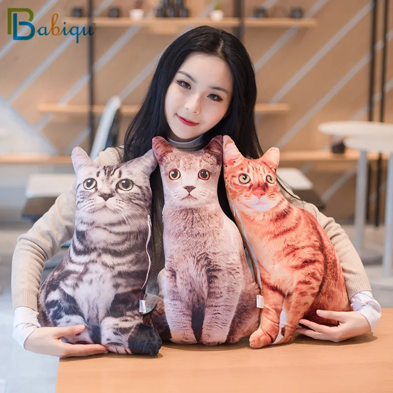 1pc 50cm Simulation Plush Cat Sleeping Pillows Soft Stuffed Animals Cushion Sofa Decor Cartoon Plush Toys for Children Kids Gift