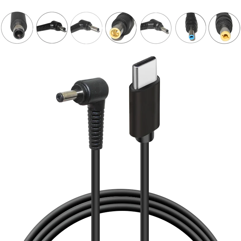 Konwerter USB typu C PD Uniwersalny kabel do ładowania laptopa Zasilacz prądu stałego do notebooka Dell Asus Lenovo Kabel zasilający