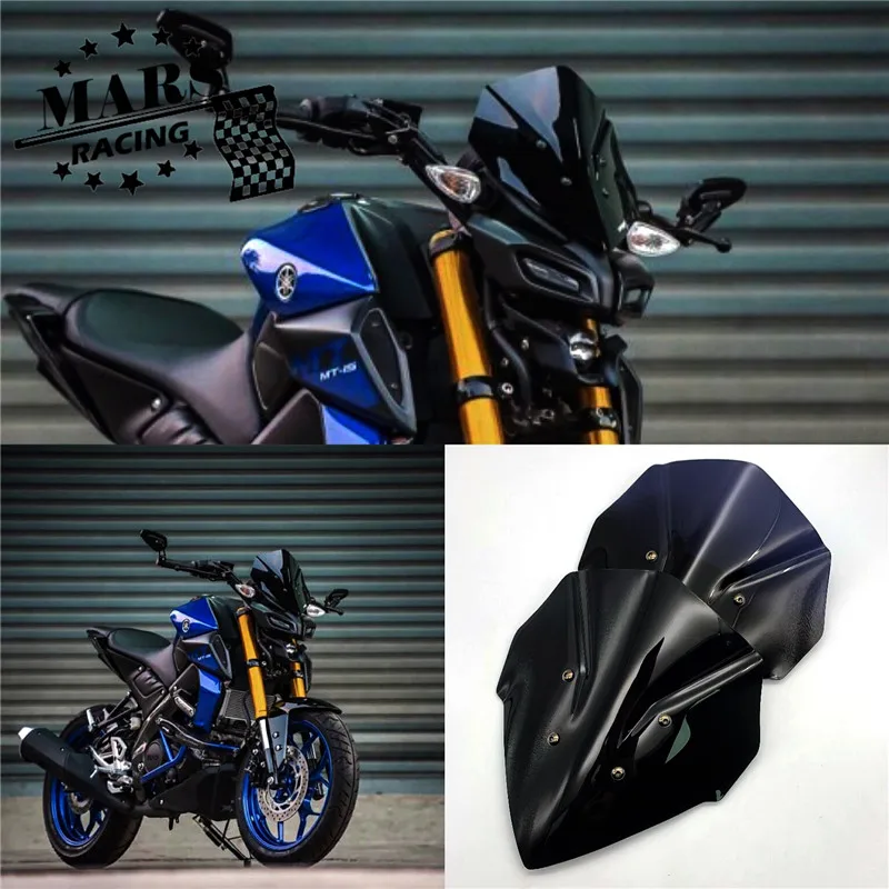 NEW Motorcycle Sport Touring Windshield Viser Visor WindScreen Wind Deflector Fits For YAMAHA MT-15 '18 '19 MT15 MT 15 2018-2019