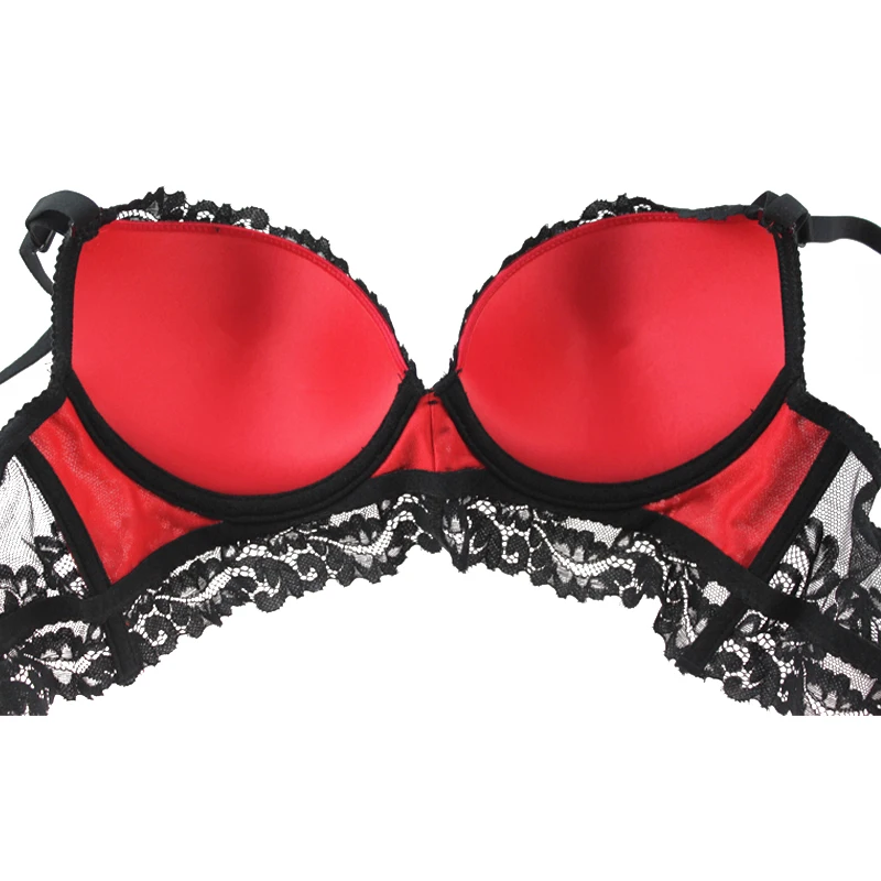 Mierside 3colors Coft Cup Cotton Beautiful Flower Lace Push Up Bra Sexy Lingerie 32/34/36/38/40 C/D/DD