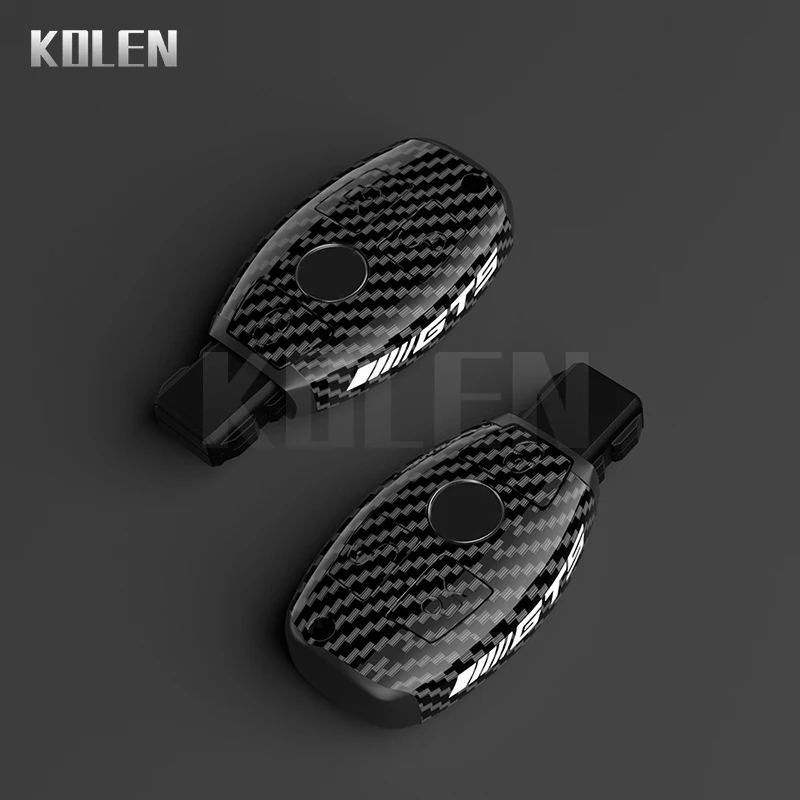 Carbon Fiber Car Remote Key Case Cover Shell Protector For Mercedes Benz A B C E Class W204 W212 W463 W176 W246 GLA GLK CLA GLC