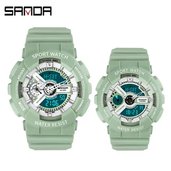 Três até assistir à moda impermeável exterior recreativo multi-funcional universidade eletrônica no masculino relógio das senhoras
