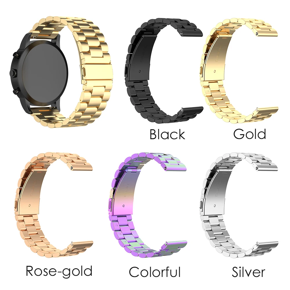 Silver 20mm Metal Watch Bracelet Band for Galaxy Watch 7/6/ 4 5/ Active 2 Wristband Stainless Steel Replacement Strap for Men