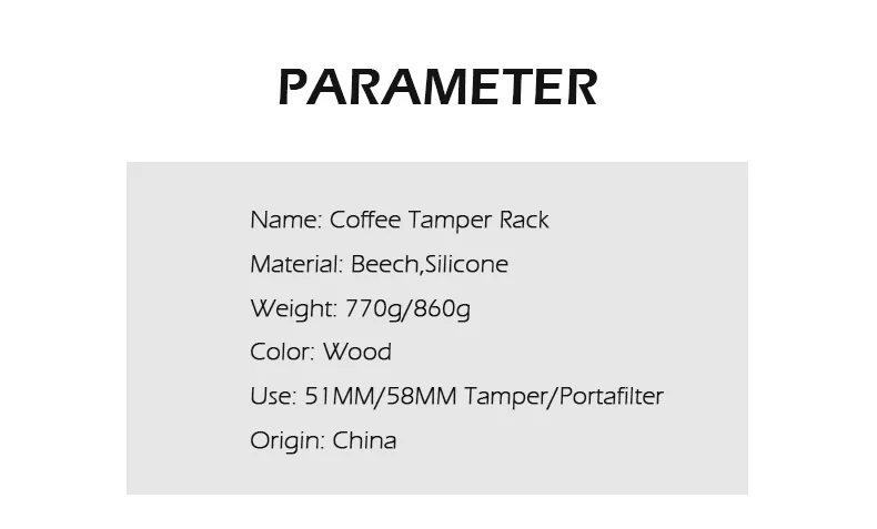 51mm/53mm/58mm Kaffee Filter Halter Tamper Stehen Buche Nussbaum Holz Espresso Distributor Matte Basis rack Für Barista Zubehör – Detail 31