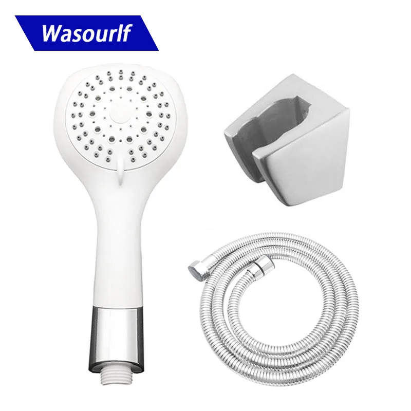 WASOURLF Shower Set Shower Head 3 Mode High Pressure Sprayer Nozzle Spa ABS Handheld Shower Hose Holder for Bath ducha de mano