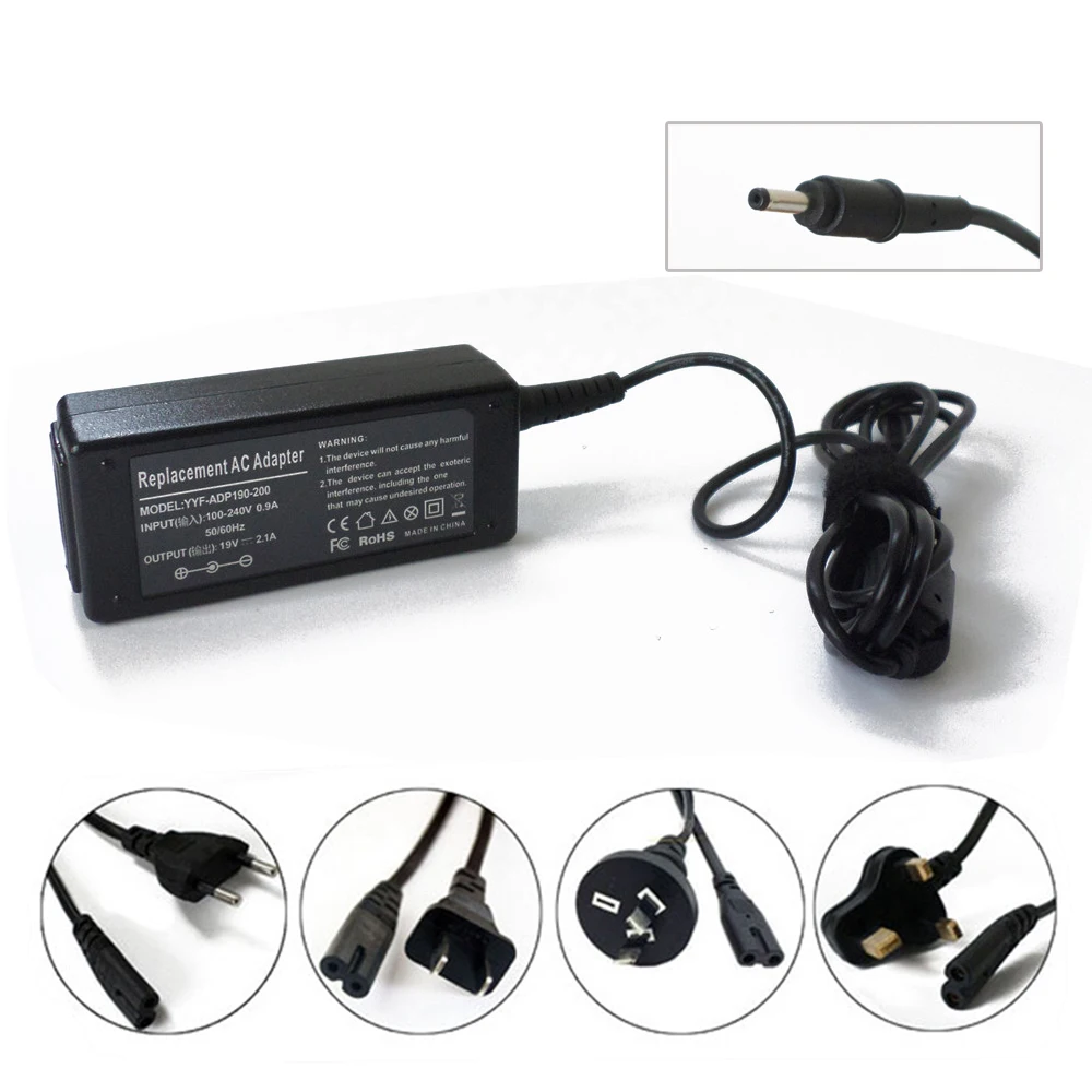 New 40W Laptop AC Adapter Battery Charger For Samsung Power Supply Cord AD-4019SL ADP-40MH AB PA-1400-14 19V 2.1A 3.0mm*1.1mm