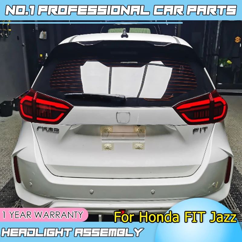 

Car Styling Tail Light For Honda FIT Jazz 2021 GR9 Taillights Dynamic Turn Signal Reversing Parking Lights Red Black Rear Lamp
