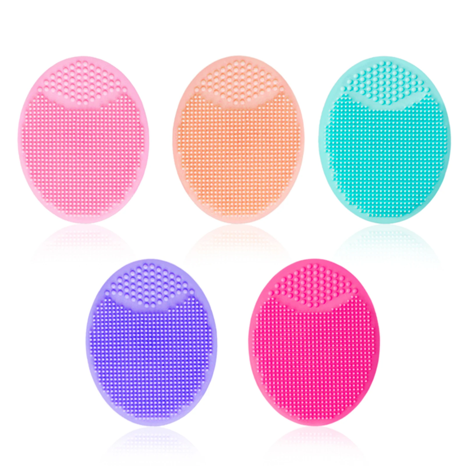 Silicone Face Cleansing Brush Handheld Face Scrubber Mini Massage Waterproof Facial Cleansing Tool Deep Face Pore Cleanser Brush